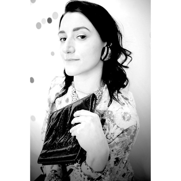 Silver Black Golden Clip on Earrings Vintage Plastic Jewelry - Picture 2 of 4